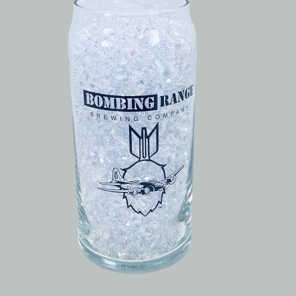Bombing Range Brewing Company Beer Can Shape Glass Tumbler 20 oz